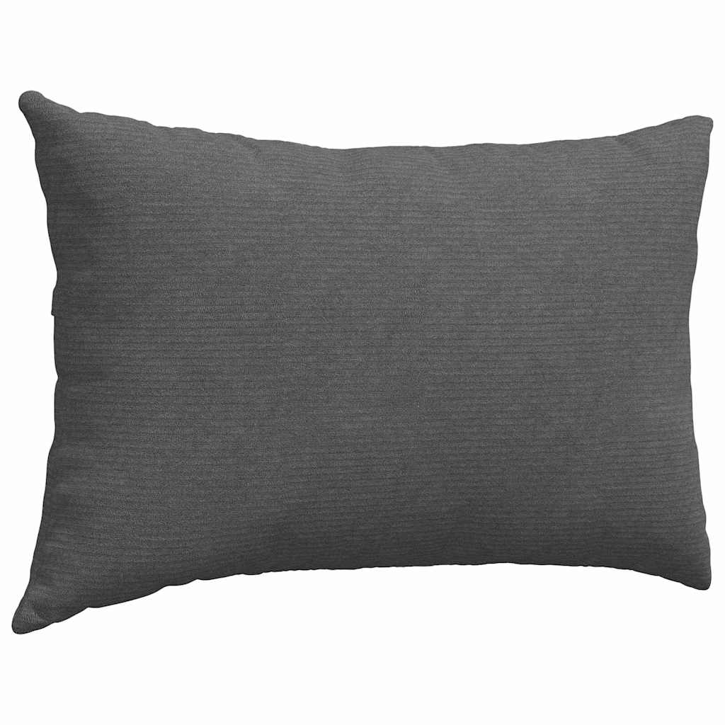 Sofa Pillows 2 pcs Dark Grey 60 x 40 cm Corduroy Fabric